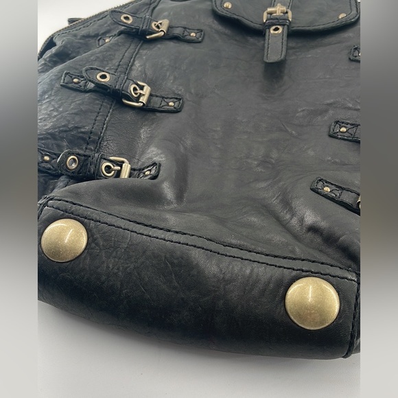 CYNTHIA ROWLEY Black Leather Vintage Women’s Shoulder - Picture 4 of 10